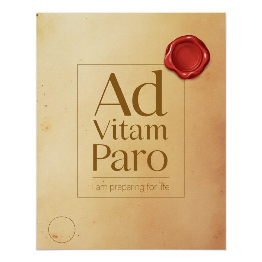 Preparation Motivational Quote - Latin Poster Art ポスター (正面)