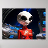 Preparing For Flight AI Alien Art  Poster ポスター (正面)