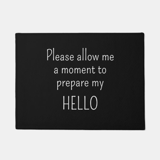 Preparing my hello Funny Introvert ドアマット (正面)