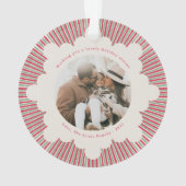 Preppy Acrylic Christmas Ornament with Photo  オーナメント (裏面)