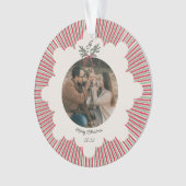 Preppy Acrylic Christmas Ornament with Photo  オーナメント (正面)