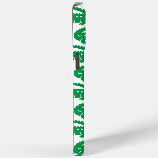 Preppy Alligator – Green & White Case-Mate iPhoneケース (裏面 / 右)