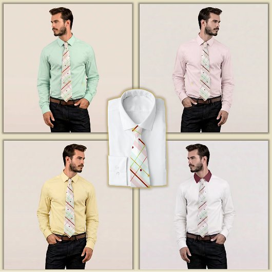 Preppy Atomic Age Plaid Necktie ネクタイ