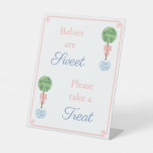 Preppy Babies Are Sweet Take a Treat Favor Table 台座サイン (正面)