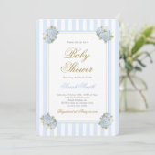 Preppy Baby Shower Boy Invitation 招待状 (スタンド正面)