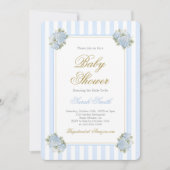 Preppy Baby Shower Boy Invitation 招待状 (正面)