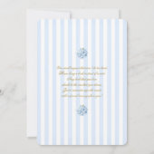 Preppy Baby Shower Boy Invitation 招待状 (裏面)