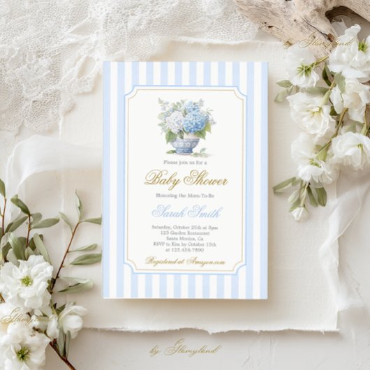 Preppy Baby Shower Boy Invitation 招待状