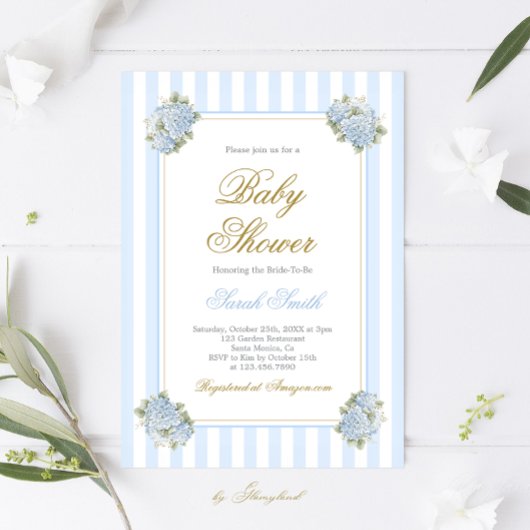 Preppy Baby Shower Boy Invitation 招待状