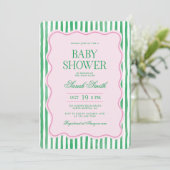 Preppy Baby Shower Invitation 招待状 (スタンド正面)