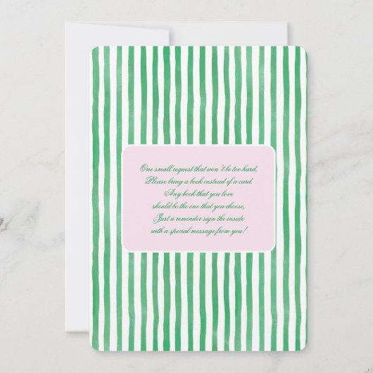 Preppy Baby Shower Invitation 招待状 (裏面)
