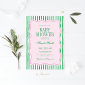 Preppy Baby Shower Invitation 招待状
