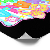 Preppy Back To School 4th Grade Coquette Bow Girls ポスター (角)