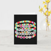 Preppy Back To School First Grade Bracelet Teacher カード (黄色い花)