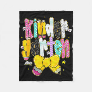 Preppy Back To School Kindergarten Coquette Bow Gi フリースブランケット