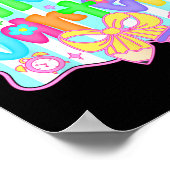 Preppy Back To School Kindergarten Coquette Bow Gi ポスター (角)