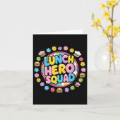 Preppy Back To School Lunch Lady Squad Lunch Hero カード (黄色い花)
