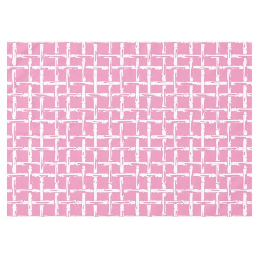 Preppy Bamboo – Pink Coastal Coordinate テーブルクロス (正面(横))
