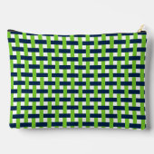 Preppy Basket Weave – Navy & Lime Monogram アクセサリーポーチ (裏面)