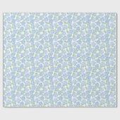 Preppy Blue and Green Hydrangea ラッピングペーパー (フラット)