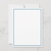 Preppy Blue and White Bow Personalized ノートカード (裏面)