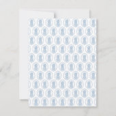 Preppy Blue and White Pineapple in Frame ノートカード (裏面)