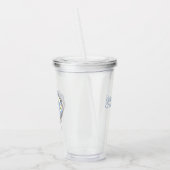 Preppy Blue and Yellow Plaid Scallop Seashell アクリルタンブラー (左)