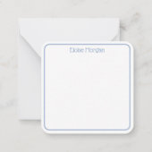 Preppy Blue and Yellow Plaid Scallop Seashell ノートカード (裏面)