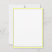 Preppy Blue and Yellow Plaid Scallop Seashell ノートカード (裏面)