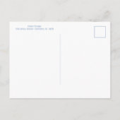 Preppy Blue and Yellow Plaid Scallop Seashell ポストカード (裏面)