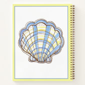 Preppy Blue and Yellow Plaid Scallop Shell Recipe ノートブック (裏面)