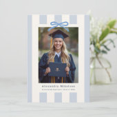 Preppy Blue Photo Graduation 案内状 (スタンド正面)