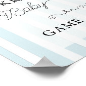 Preppy Blue Tennis Baby Shower Welcome ポスター (角)