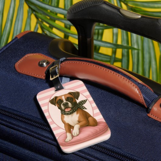 Preppy Boxer Luggage Tag ラゲッジタグ (正面インサイチュ1)