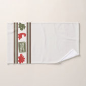 Preppy Boys Dinosaur Gingham -  Brown Red & Green バスタオルセット (ハンドタオル)