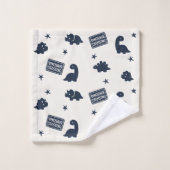 Preppy Boys Dinosaur Gingham -  Red & Navy バスタオルセット (ウォッシュタオル)