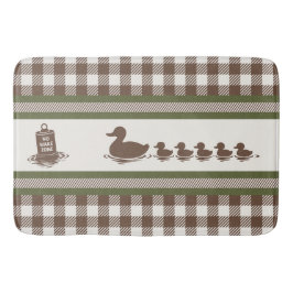 Preppy Boys Duck & Gingham - Brown Army Green バスマット