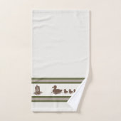 Preppy Boys Duck & Gingham Brown Army Green Khaki バスタオルセット (ハンドタオル)