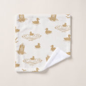 Preppy Boys Duck & Gingham Brown Army Green Khaki バスタオルセット (ウォッシュタオル)