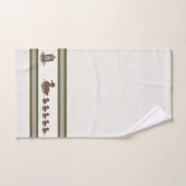 Preppy Boys Duck & Gingham Brown Army Green Khaki バスタオルセット (ハンドタオル)