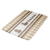 Preppy Boys Duck & Gingham-  Chocolate Brown Khaki バスマット (アングル)