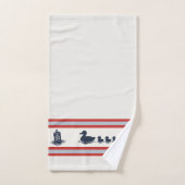 Preppy Boys Duck & Gingham Navy Red Smoke Blue バスタオルセット (ハンドタオル)