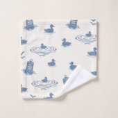 Preppy Boys Duck & Gingham Navy Red Smoke Blue バスタオルセット (ウォッシュタオル)