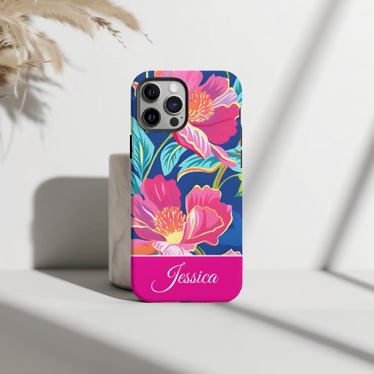 Preppy Bright Floral Personalized Phone Case Case-Mate iPhoneケース