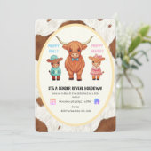 Preppy Bull or Heifer Gender Reveal Hoedown  招待状 (スタンド正面)