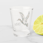 Preppy Camouflage Mallard Duck Monogram ショットグラス (裏面)