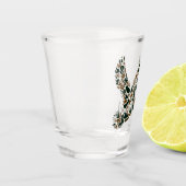 Preppy Camouflage Mallard Duck Monogram ショットグラス (左)