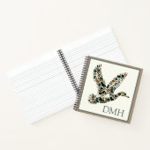 Preppy Camouflage Mallard Duck Monogram ノートブック (内部)