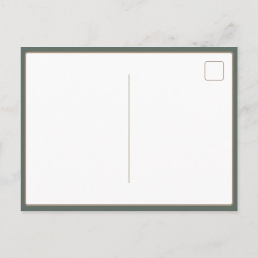 Preppy Camouflage Mallard Duck Monogram ポストカード (裏面)