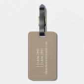 Preppy Camouflage Mallard Ducks Monogram ラゲッジタグ (裏面縦)